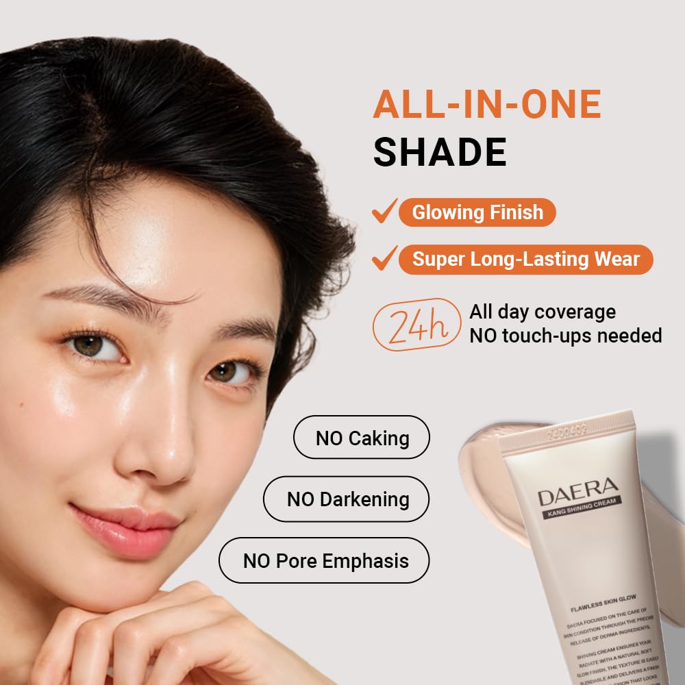 DAERA BB cream instant tone-up swatch delivering natural glow