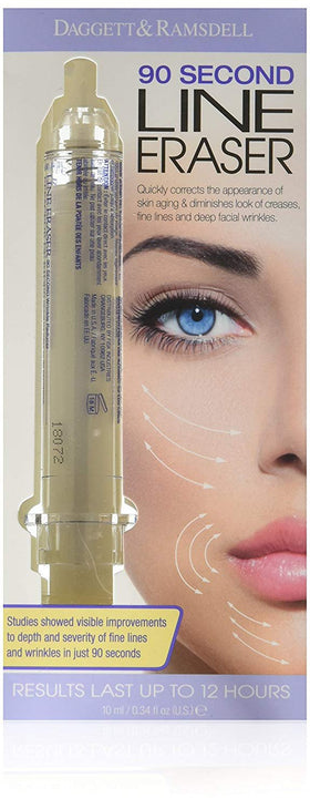Daggett & Ramsdell Line Eraser tube shows quick smoothing for a more even look.