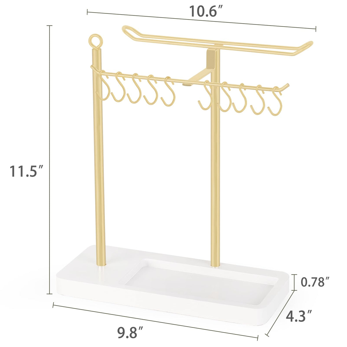 Dahey headband holder full setup demonstrates a compact, clutter-free dressing area.