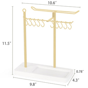 Dahey headband holder full setup demonstrates a compact, clutter-free dressing area.