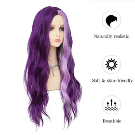Dai Cloud wig with light purple highlights for cosplay and parties