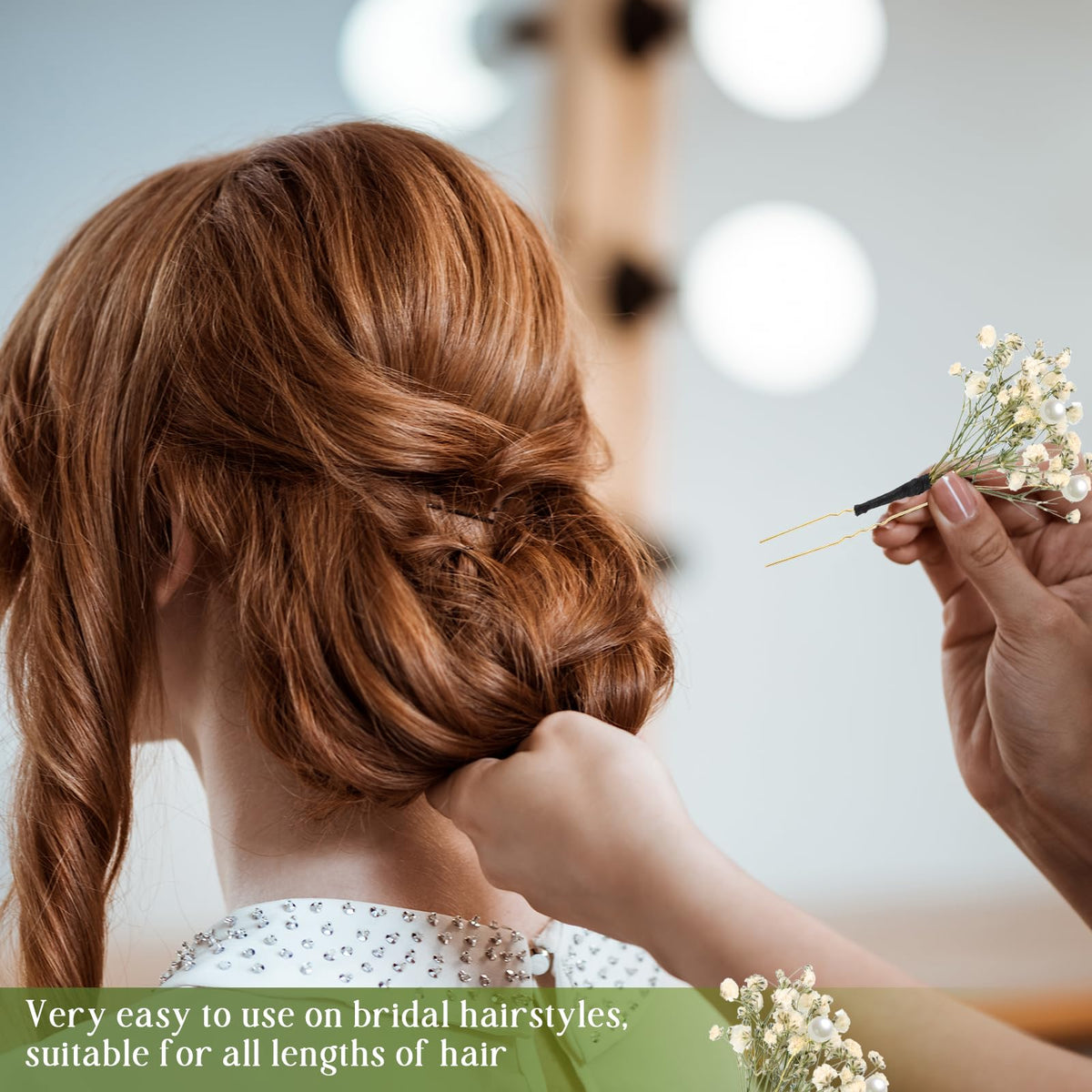 Daifunli copper-wire hair pin with pearls for secure hold.