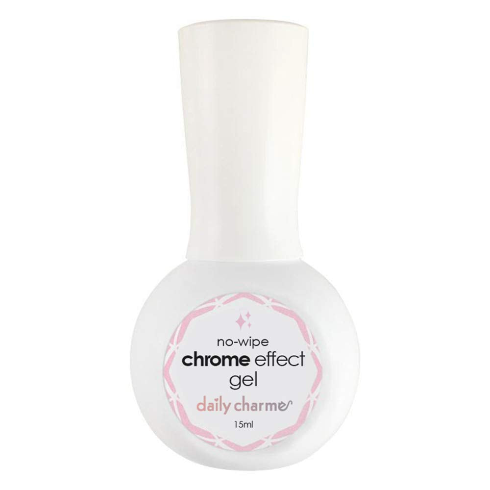 Daily Charme Chrome Effect No-Wipe Gel bottle for a smooth base on nails.