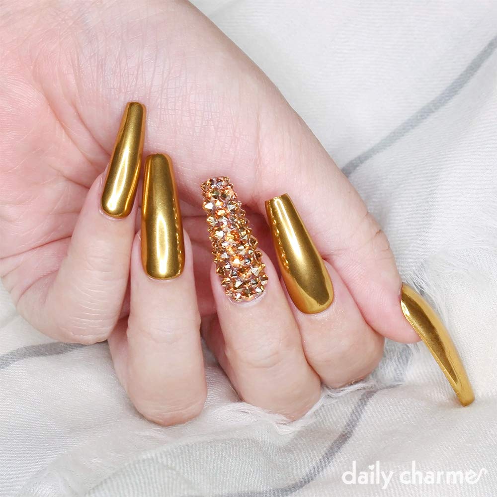 15ml Daily Charme Chrome Effect No-Wipe Gel packaging on display.