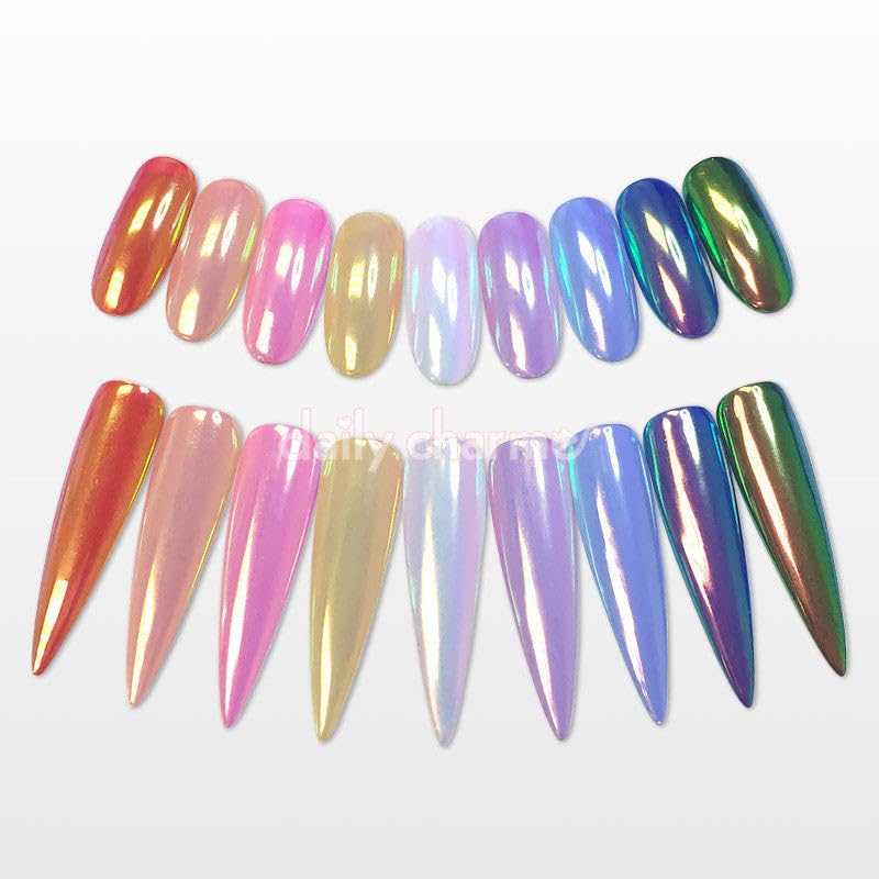 Daily Charme gel works with chrome powders from multiple brands for versatility.