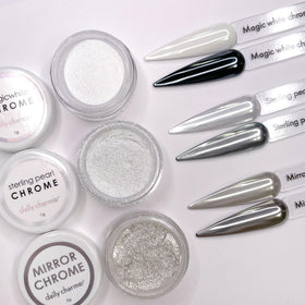 LED curing times for Daily Charme chrome gel to achieve durable shine.