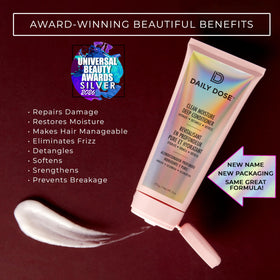 Daily Dose Deep Conditioner texture swirl, creamy detangler-ready consistency.