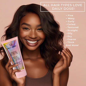 Daily Dose frizz-control action showing smooth, manageable hair.