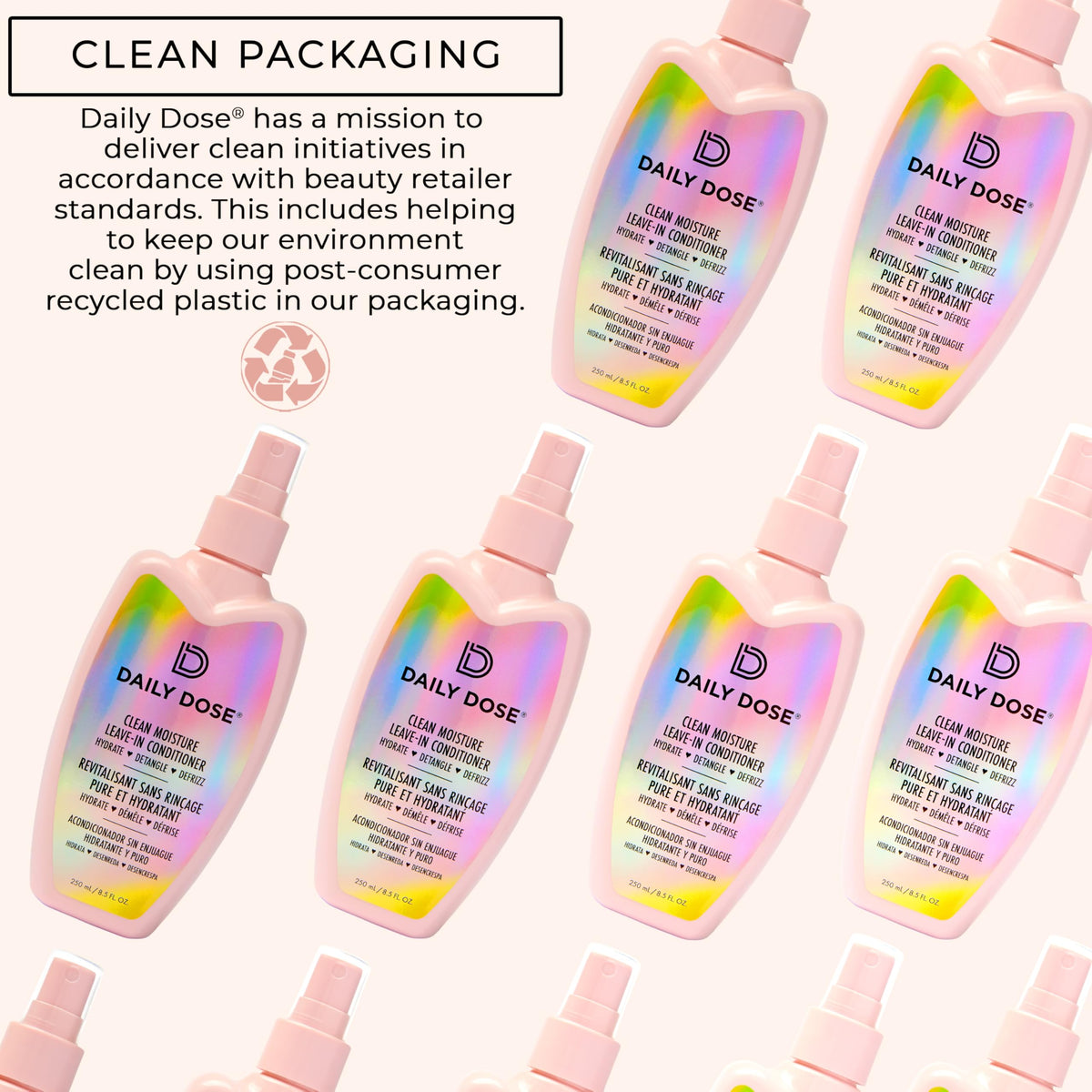 DAILY DOSE glossy, well-nourished hair after use.