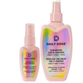 DAILY DOSE leave-in conditioner bottle ready for detangling and color protection.