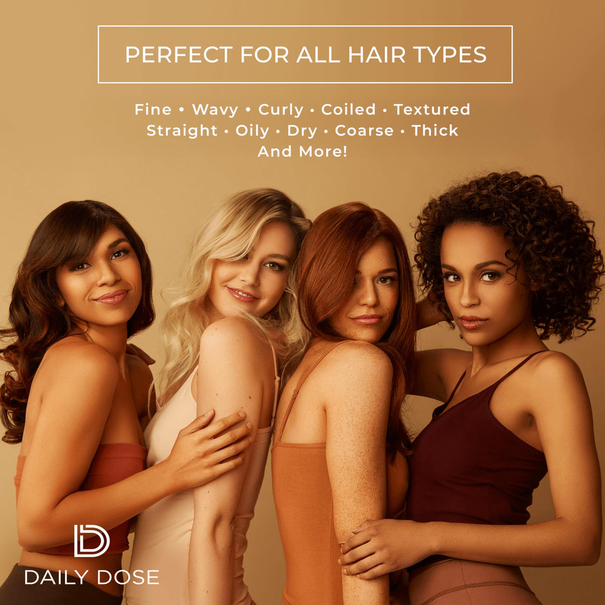 DAILY DOSE vegan paraben-free formula highlighted in ingredients.