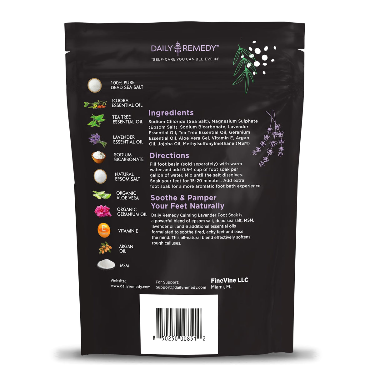 Daily Remedy Lavender Foot Soak with tea tree and eucalyptus for refreshing relief