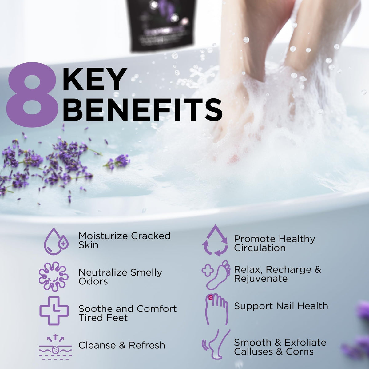 Daily Remedy Made-in-USA Lavender Foot Soak with mineral blend