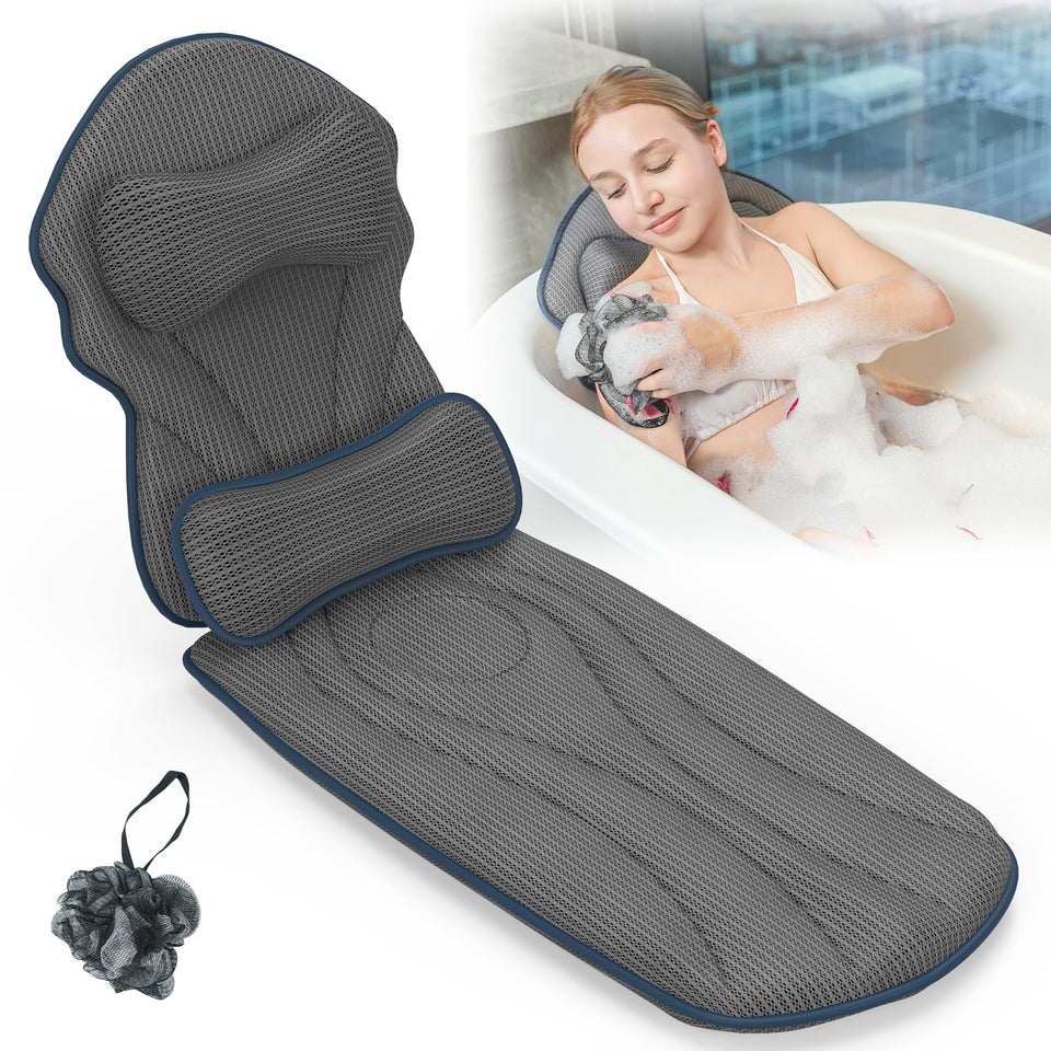 DaintyStar full-body bath pillow supports head to toe for spa-like comfort