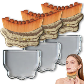 Dairenne Lymphatic Contour Face Brush highlights jawline sculpting with gentle massage.