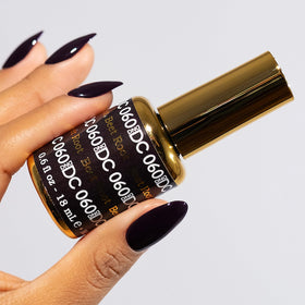 Daisy DND Beet Root 060 gel polish on nails showing long wear