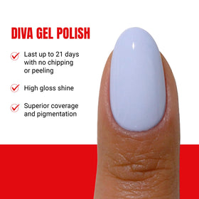 DAISY DND Coquette Periwinkle Tides lacquer bottle mirrors coordinated manicure finish