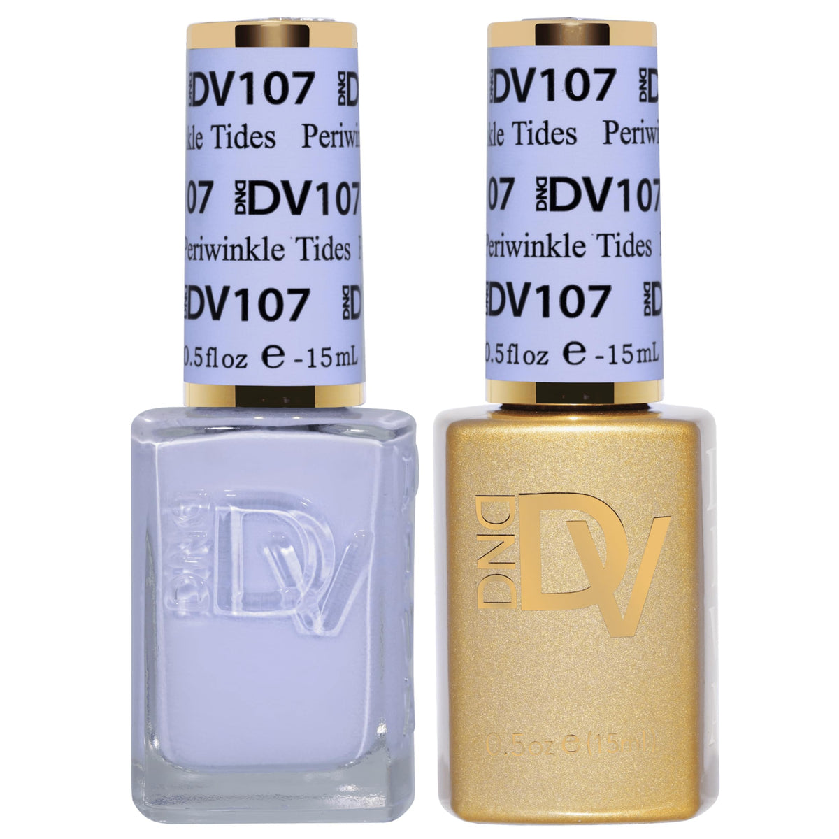 DAISY DND Coquette Periwinkle Tides gel polish bottle shows dusty blue pastel color