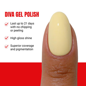 Daisy DND Coquette Sunny Delight lacquer bottle for quick-dry, chip-free results.