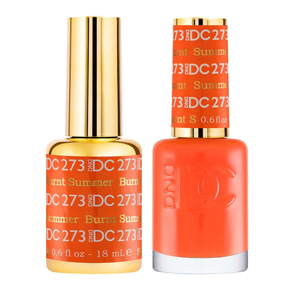 DAISY DND DC orange gel polish bottle with vibrant color for bold nails