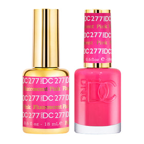 Daisy DND DC Gel Polish Pink Collection bottle-front shows vibrant chip-free shade for manicures.