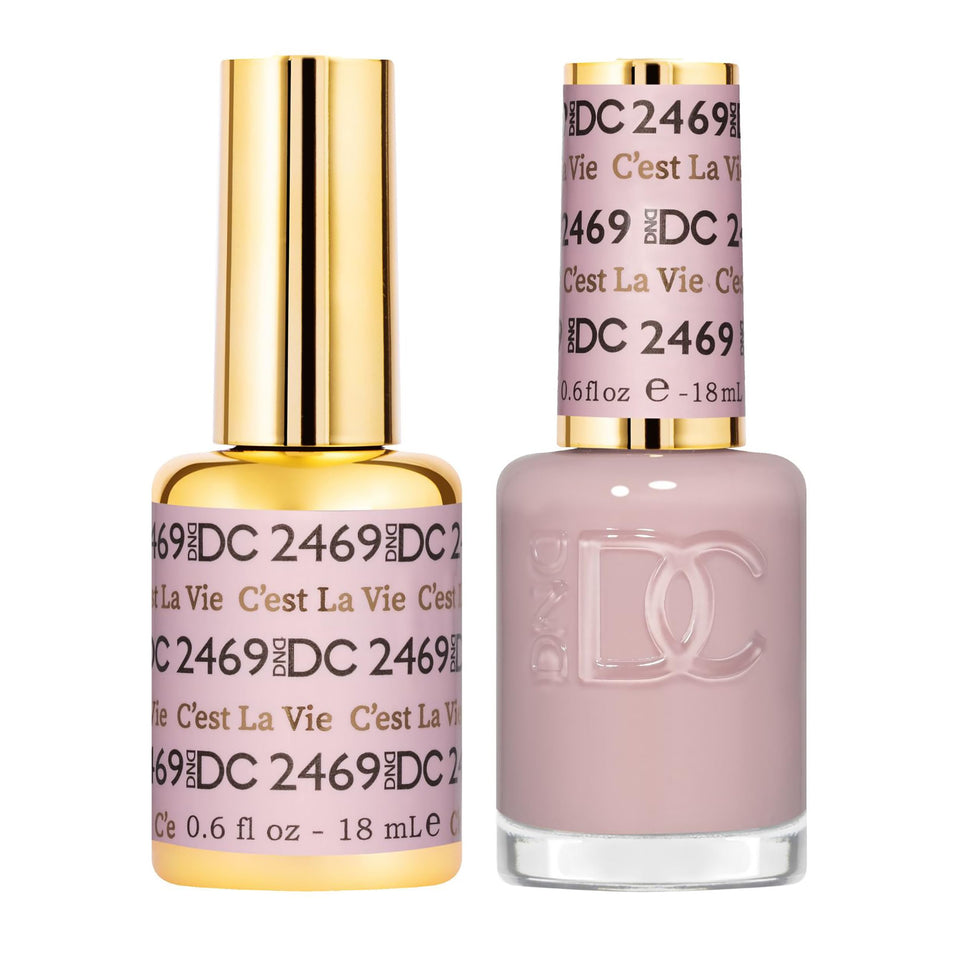 Daisy DND DND-DC gel polish set front view showing sheer pink shade for home manicure