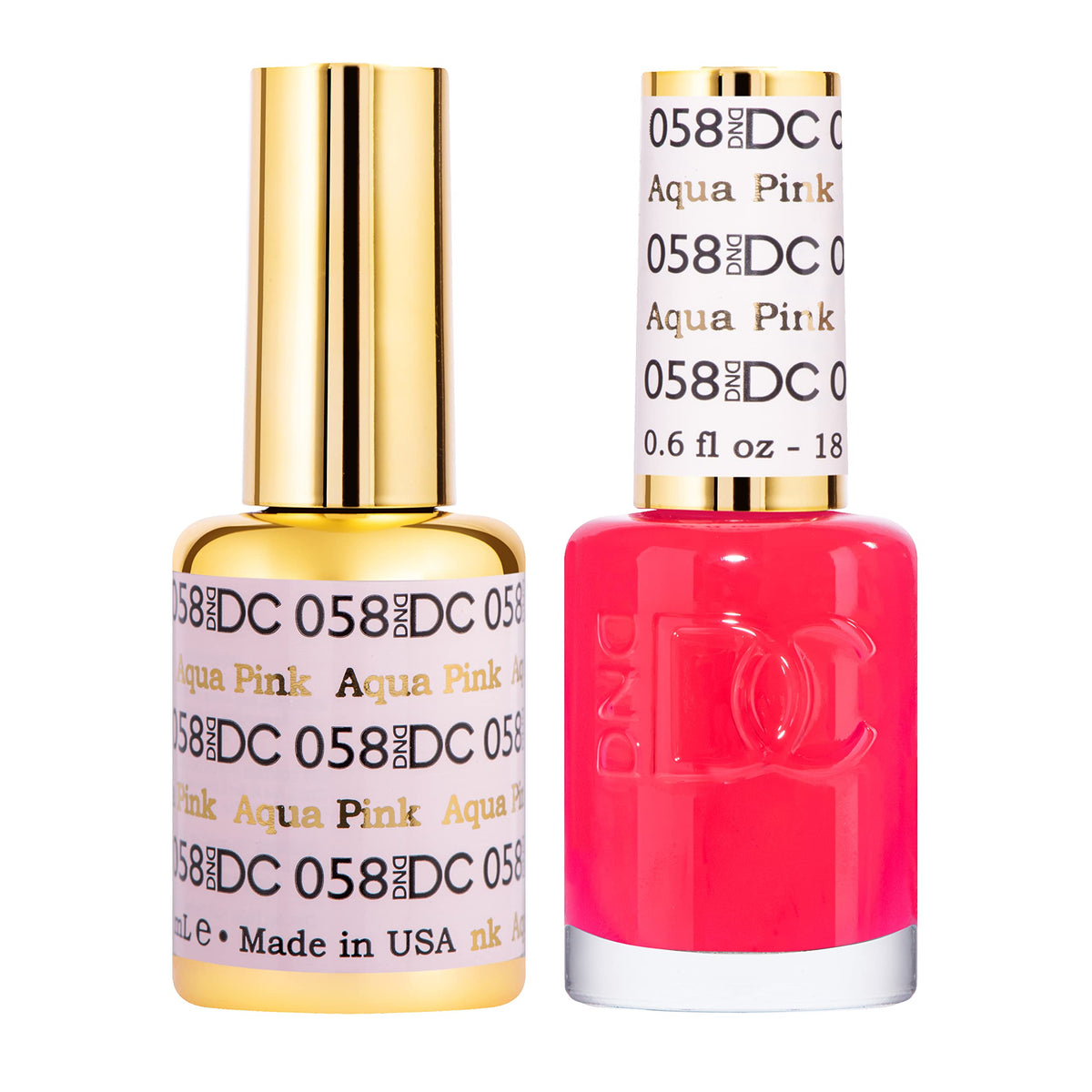 DAISY DND Aqua Pink gel polish bottle closeup with glossy finish