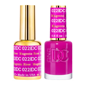 DAISY DND DC Gel Polish Set bottle close-up in Magenta Rose for vibrant, even coverage.