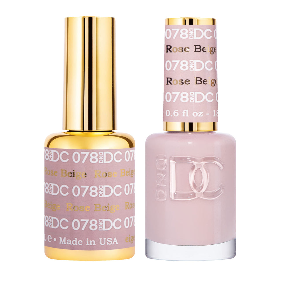 Daisy DND DC Rose Beige gel polish bottle for long-lasting, chip-free color.