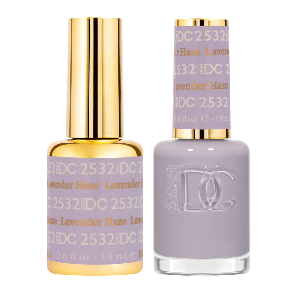 Daisy DND DC Lavender Haze bottle showing pastel lavender gel polish shade.
