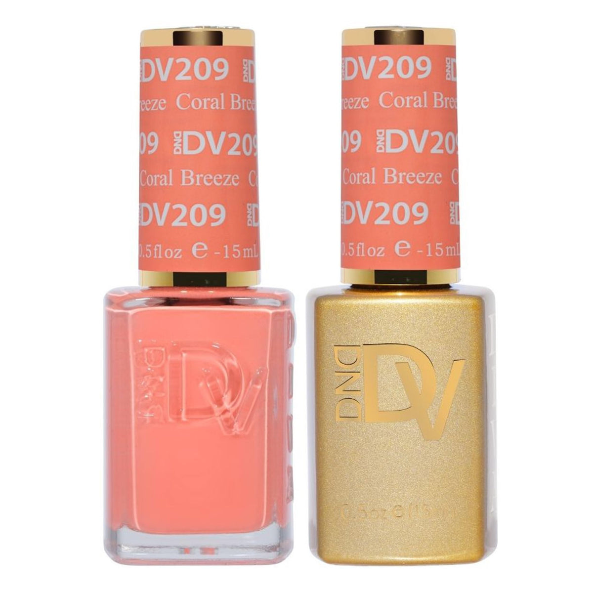 DAISY DND Diva Gel Polish Set Coral Breeze pack shows vibrant color for at-home manicures