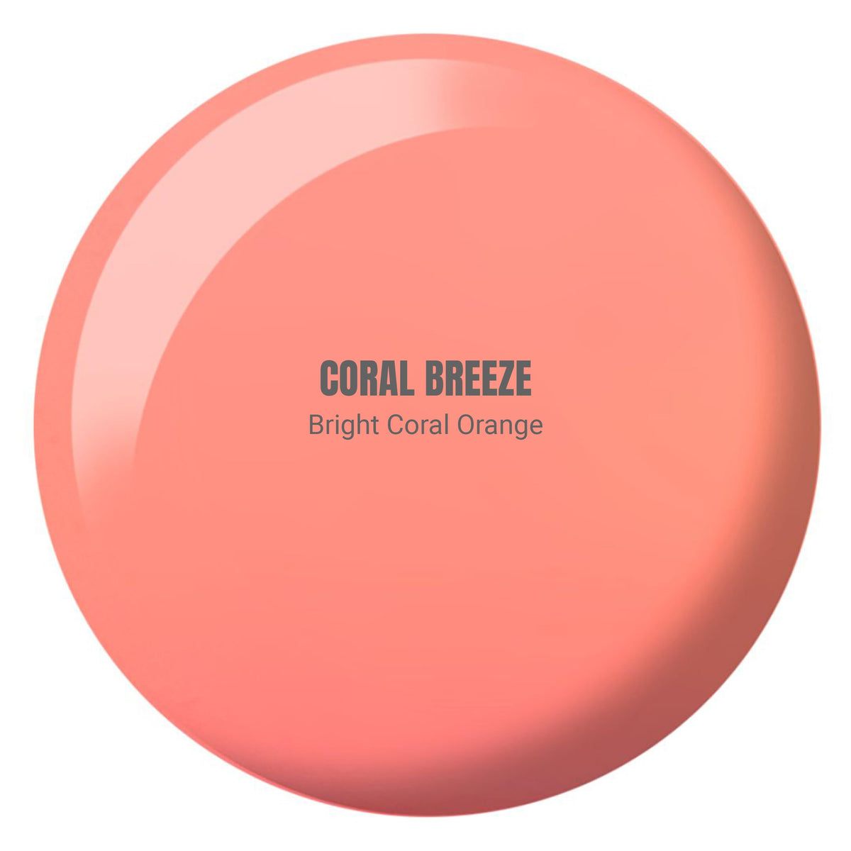 DAISY DND Diva Lacquer Coral Breeze bottle close-up demonstrates quick-dry convenience