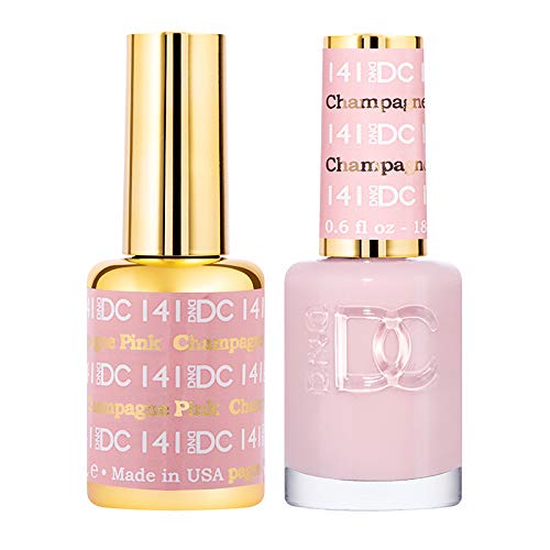 DAISY DND Pink Champagne gel bottle close-up shows rich color and glossy finish.