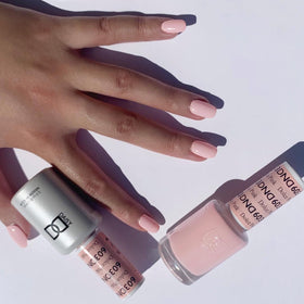 Daisy DND Dolce Pink 603 bottle closeup with glossy, even coverage.