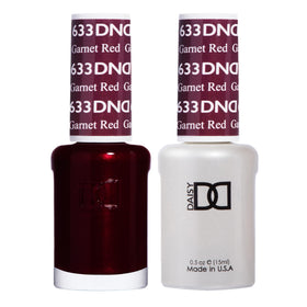 Daisy DND Garnet Red gel polish bottle with long-lasting color.