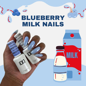 Daisy DND Gel Polish Royal Blue swatch with glossy, chip-resistant look.