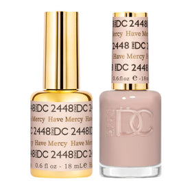 DAISY DND Have Mercy 2448 gel polish bottle shows a sheer pink shade for customizable coverage.