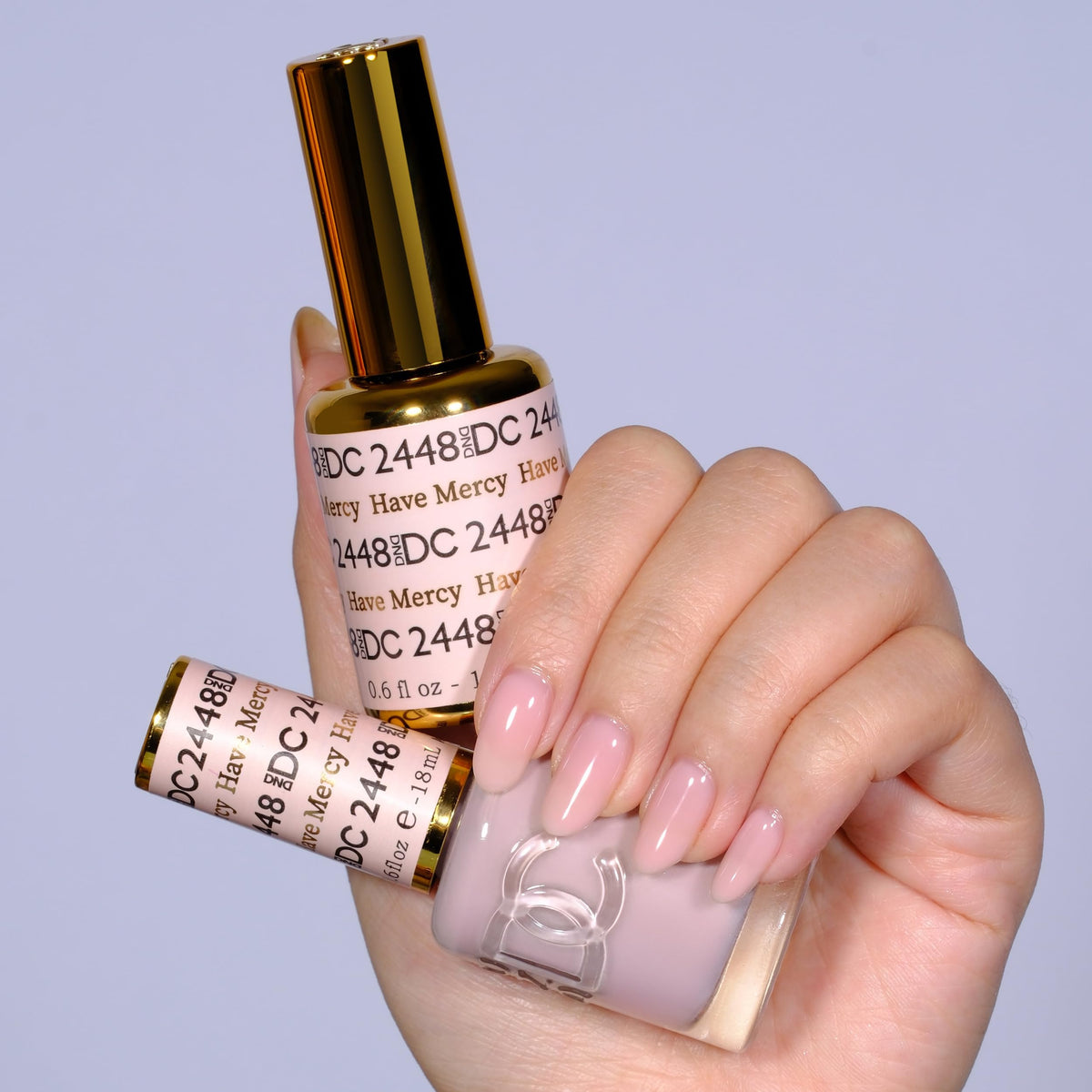 DAISY DND Have Mercy 2448 gel polish cap close-up highlights easy removal and precise application.