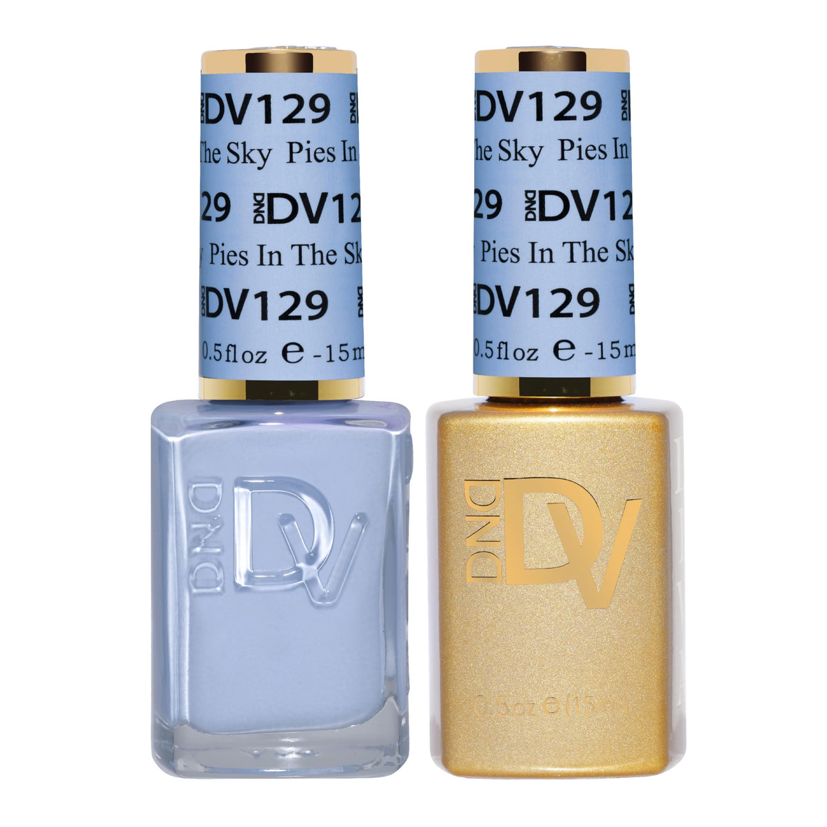 Daisy DND Pies in the Sky gel polish bottle, showcasing vibrant dusty blue shade.