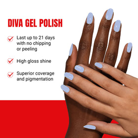 Daisy DND Pies in the Sky nail swatch highlighting creamy pigment and smooth finish.