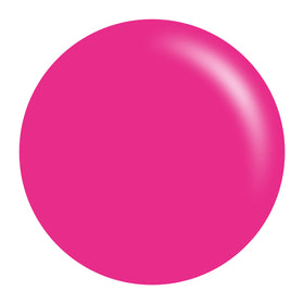 DAISY DND Pink Lemonade gel polish brush applying smooth, even coverage.