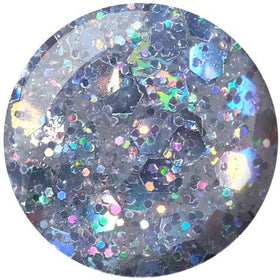 DAISY DND Snow Way! lacquer bottle showing glitter finish for home manicures.