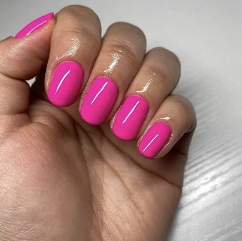 Daisy DND Tutti Frutti lacquer bottle matching color for easy at home nails