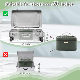 Dajasan makeup bag deep capacity fits full-size cosmetics on the go.