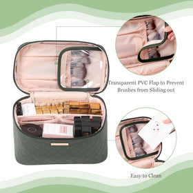 Dajasan makeup bag portable handle makes carrying easy during trips.