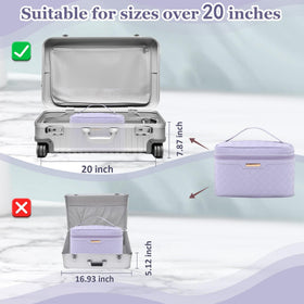Dajasan makeup bag waterproof PU leather protects contents during travel