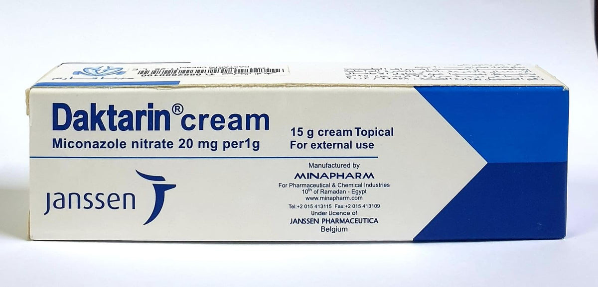 Daktarin Aktiv foot cream 15g pack of 2 packaging label closeup, trusted brand on shelf.