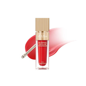d'alba Piedmont Lip Volumizer Ruby Rose applicator close-up for smooth wear