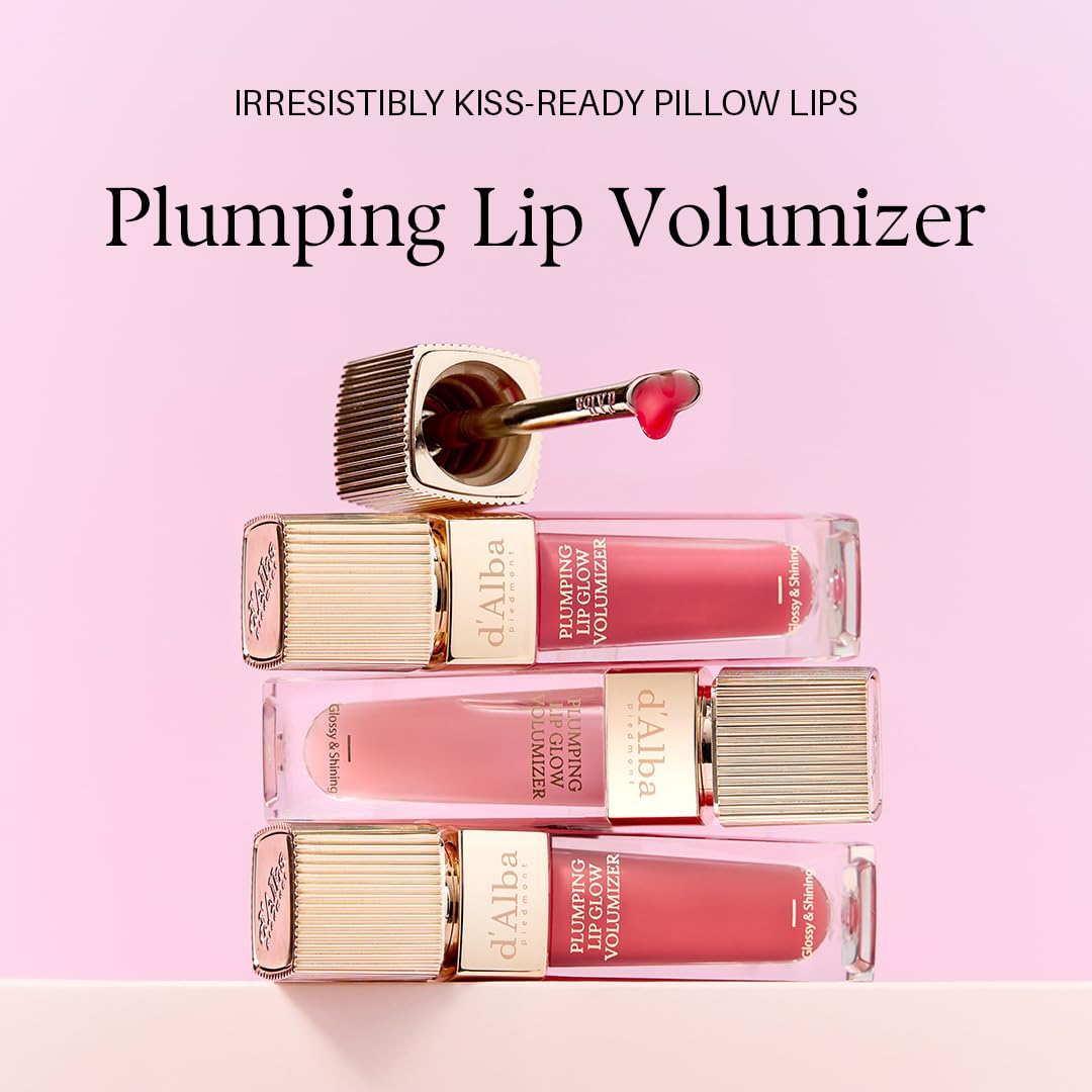 d'alba Piedmont Lip Volumizer Ruby Rose packaging showcases clean design