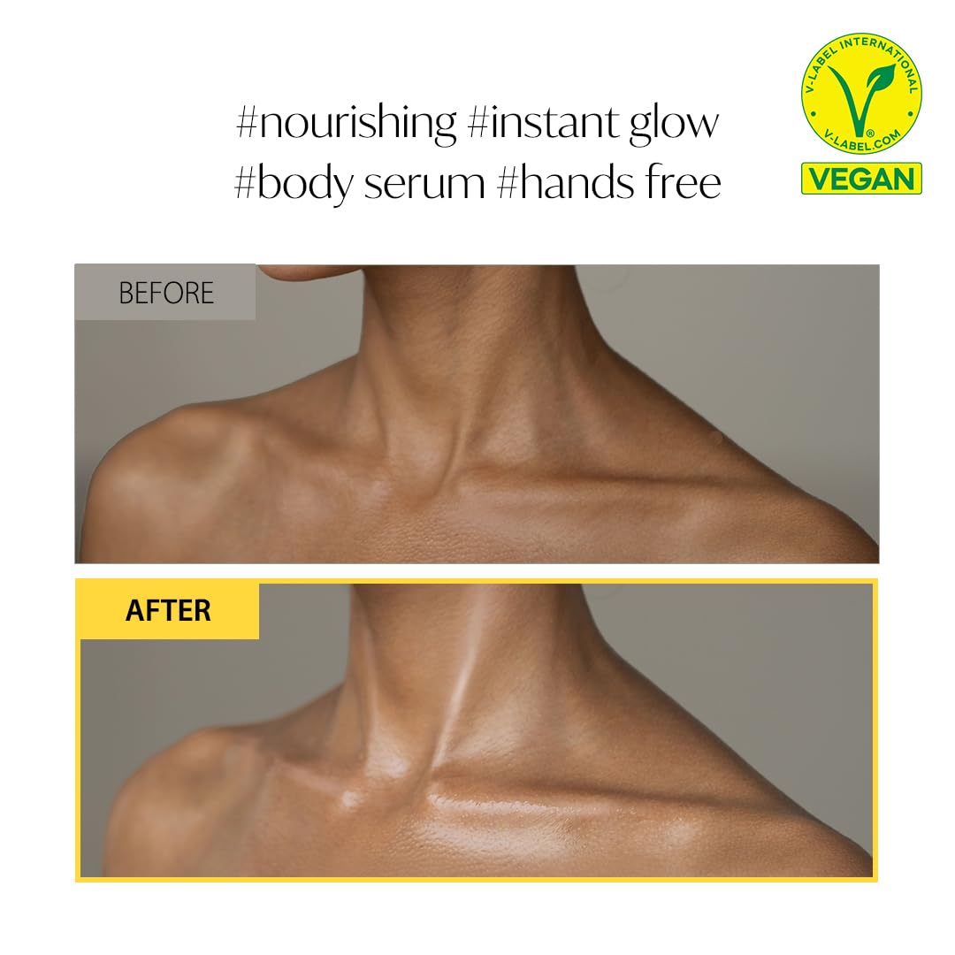 Shake-to-mix action showing bi-phase serum and oil blending